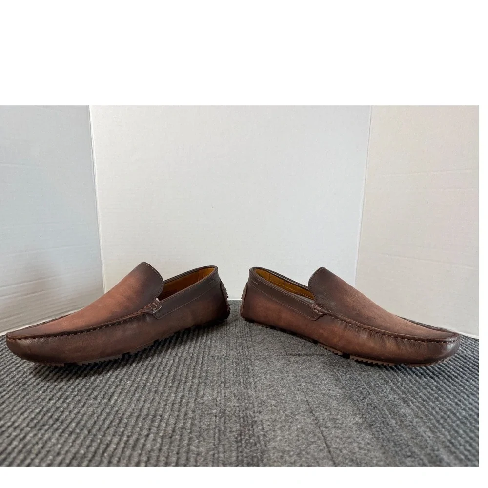 Marc Joseph New York Mens Whiskey Brown Leather Driving Loafers MJ5529 12